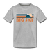 Big Sky, Montana Toddler T-Shirt - Retro Mountain Big Sky Toddler Tee - heather gray
