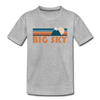 Big Sky, Montana Toddler T-Shirt - Retro Mountain Big Sky Toddler Tee - heather gray