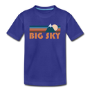 Big Sky, Montana Toddler T-Shirt - Retro Mountain Big Sky Toddler Tee - royal blue