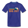 Big Sky, Montana Toddler T-Shirt - Retro Mountain Big Sky Toddler Tee - royal blue