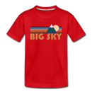 Big Sky, Montana Toddler T-Shirt - Retro Mountain Big Sky Toddler Tee - red