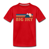 Big Sky, Montana Toddler T-Shirt - Retro Mountain Big Sky Toddler Tee - red
