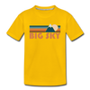 Big Sky, Montana Toddler T-Shirt - Retro Mountain Big Sky Toddler Tee - sun yellow