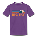 Big Sky, Montana Toddler T-Shirt - Retro Mountain Big Sky Toddler Tee - purple