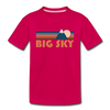 Big Sky, Montana Toddler T-Shirt - Retro Mountain Big Sky Toddler Tee - dark pink