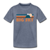 Big Sky, Montana Toddler T-Shirt - Retro Mountain Big Sky Toddler Tee - heather blue