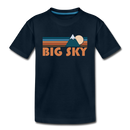 Big Sky, Montana Toddler T-Shirt - Retro Mountain Big Sky Toddler Tee - deep navy