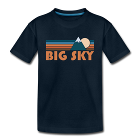 Big Sky, Montana Toddler T-Shirt - Retro Mountain Big Sky Toddler Tee