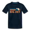 Big Sky, Montana Toddler T-Shirt - Retro Mountain Big Sky Toddler Tee