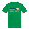 Big Sky, Montana Toddler T-Shirt - Retro Mountain Big Sky Toddler Tee - kelly green