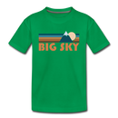 Big Sky, Montana Toddler T-Shirt - Retro Mountain Big Sky Toddler Tee - kelly green