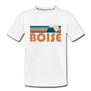 Boise, Idaho Toddler T-Shirt - Retro Mountain Boise Toddler Tee - white