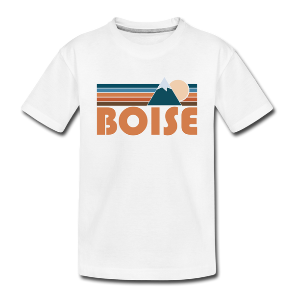 Boise, Idaho Toddler T-Shirt - Retro Mountain Boise Toddler Tee - white