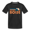 Boise, Idaho Toddler T-Shirt - Retro Mountain Boise Toddler Tee - black
