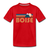 Boise, Idaho Toddler T-Shirt - Retro Mountain Boise Toddler Tee - red