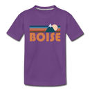 Boise, Idaho Toddler T-Shirt - Retro Mountain Boise Toddler Tee - purple