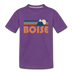 Boise, Idaho Toddler T-Shirt - Retro Mountain Boise Toddler Tee - purple