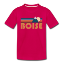 Boise, Idaho Toddler T-Shirt - Retro Mountain Boise Toddler Tee - dark pink