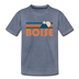 Boise, Idaho Toddler T-Shirt - Retro Mountain Boise Toddler Tee - heather blue