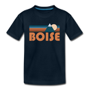 Boise, Idaho Toddler T-Shirt - Retro Mountain Boise Toddler Tee - deep navy
