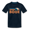 Boise, Idaho Toddler T-Shirt - Retro Mountain Boise Toddler Tee - deep navy