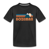 Bozeman, Montana Toddler T-Shirt - Retro Mountain Bozeman Toddler Tee - black