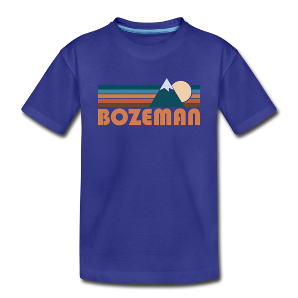 Bozeman, Montana Toddler T-Shirt - Retro Mountain Bozeman Toddler Tee - royal blue