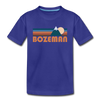 Bozeman, Montana Toddler T-Shirt - Retro Mountain Bozeman Toddler Tee - royal blue