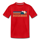 Bozeman, Montana Toddler T-Shirt - Retro Mountain Bozeman Toddler Tee - red