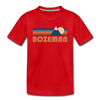 Bozeman, Montana Toddler T-Shirt - Retro Mountain Bozeman Toddler Tee - red