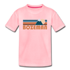 Bozeman, Montana Toddler T-Shirt - Retro Mountain Bozeman Toddler Tee - pink