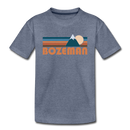Bozeman, Montana Toddler T-Shirt - Retro Mountain Bozeman Toddler Tee - heather blue