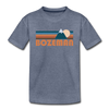 Bozeman, Montana Toddler T-Shirt - Retro Mountain Bozeman Toddler Tee - heather blue