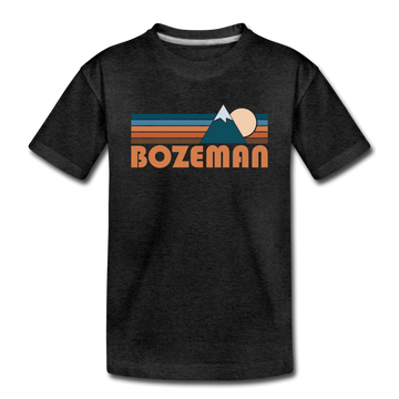 Bozeman, Montana Toddler T-Shirt - Retro Mountain Bozeman Toddler Tee - charcoal gray