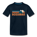 Bozeman, Montana Toddler T-Shirt - Retro Mountain Bozeman Toddler Tee - deep navy