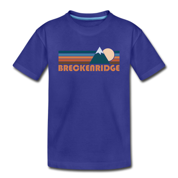 Breckenridge, Colorado Toddler T-Shirt - Retro Mountain Breckenridge Toddler Tee - royal blue