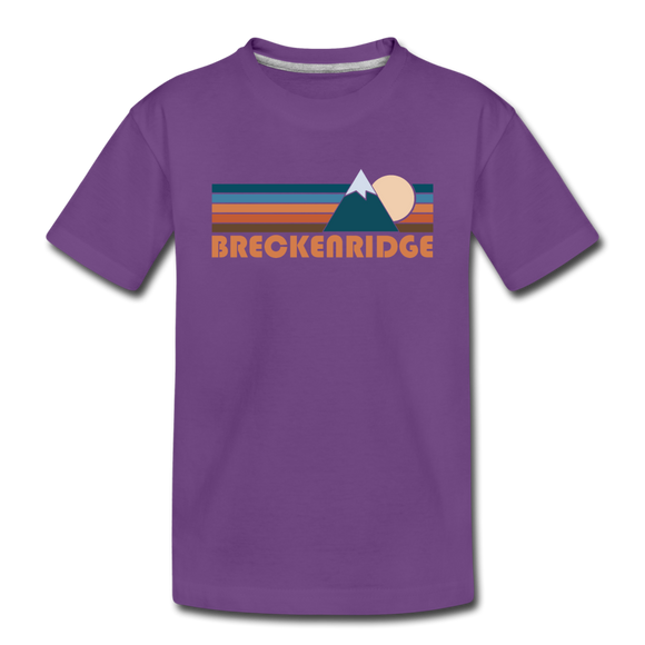 Breckenridge, Colorado Toddler T-Shirt - Retro Mountain Breckenridge Toddler Tee - purple