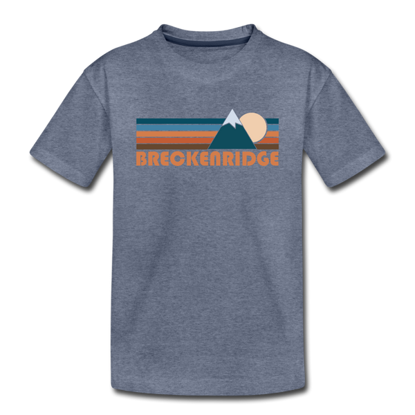 Breckenridge, Colorado Toddler T-Shirt - Retro Mountain Breckenridge Toddler Tee - heather blue