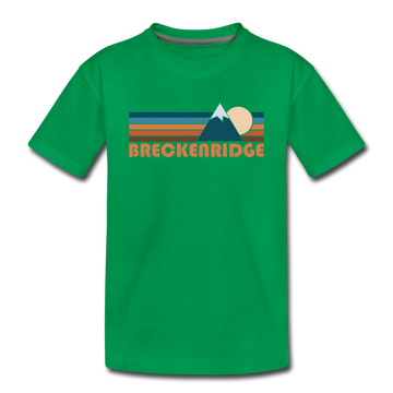 Breckenridge, Colorado Toddler T-Shirt - Retro Mountain Breckenridge Toddler Tee - kelly green