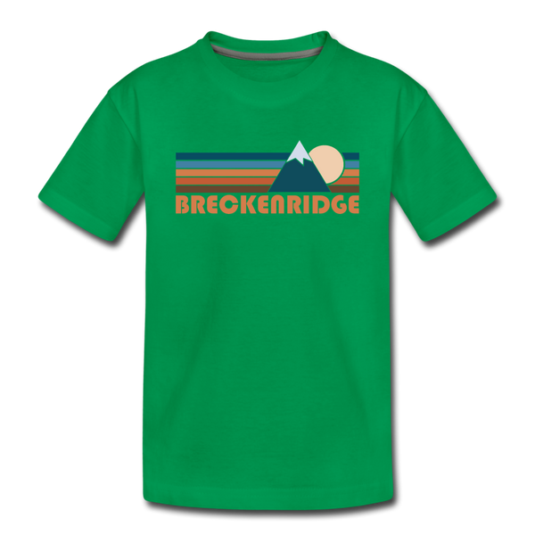 Breckenridge, Colorado Toddler T-Shirt - Retro Mountain Breckenridge Toddler Tee - kelly green