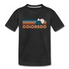 Colorado Toddler T-Shirt - Retro Mountain Colorado Toddler Tee - black