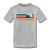 Colorado Toddler T-Shirt - Retro Mountain Colorado Toddler Tee - heather gray