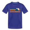 Colorado Toddler T-Shirt - Retro Mountain Colorado Toddler Tee - royal blue
