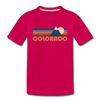 Colorado Toddler T-Shirt - Retro Mountain Colorado Toddler Tee - dark pink