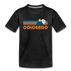 Colorado Toddler T-Shirt - Retro Mountain Colorado Toddler Tee - charcoal gray