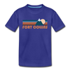 Fort Collins, Colorado Toddler T-Shirt - Retro Mountain Fort Collins Toddler Tee - royal blue