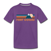 Fort Collins, Colorado Toddler T-Shirt - Retro Mountain Fort Collins Toddler Tee - purple