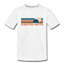 Crested Butte, Colorado Toddler T-Shirt - Retro Mountain Crested Butte Toddler Tee - white