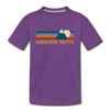Crested Butte, Colorado Toddler T-Shirt - Retro Mountain Crested Butte Toddler Tee - purple