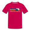 Crested Butte, Colorado Toddler T-Shirt - Retro Mountain Crested Butte Toddler Tee - dark pink
